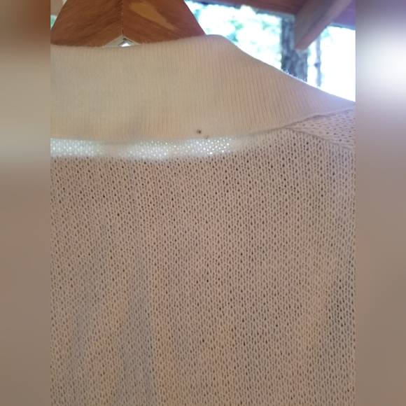 White Shawl Sweater & Black Velvet Long Sleeve Scoop Neck Dress Hazel & Co Small - Picture 9 of 16